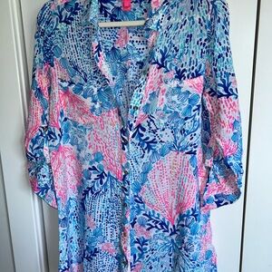 Lilly Pulitzer Multicolor Floral Long Sleeve Dress